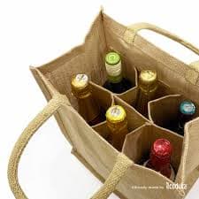 6 Bottle Jute Bag
